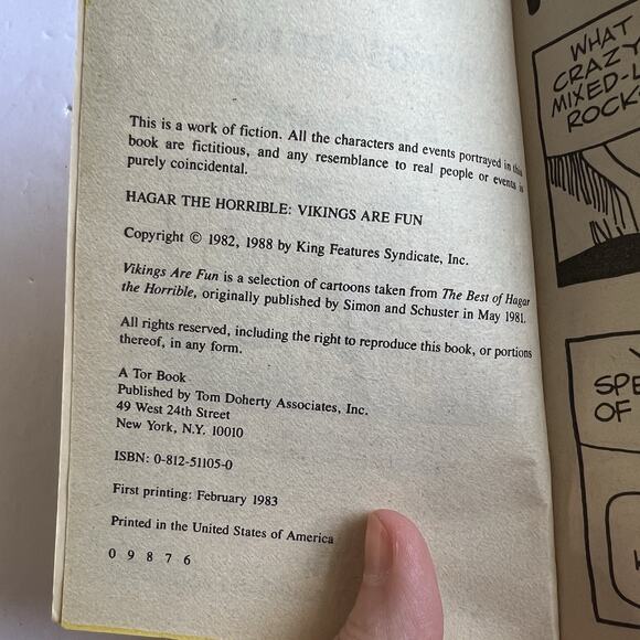 Vintage Hagar The Horrible Vikings Are Fun Dik Browne 1982 Paperback Comic Book - Picture 4 of 7